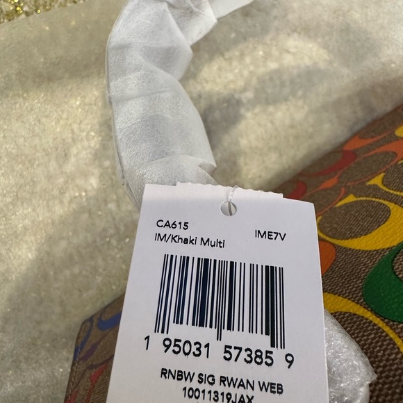 Coach Oulet Rowan Satchel Bag In Rainbow Signature Canvas - Picture 11 of 12